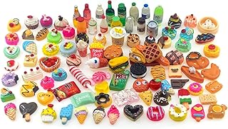 100 pièces de bouteilles de boisson et de nourriture miniatures pour faire semblant