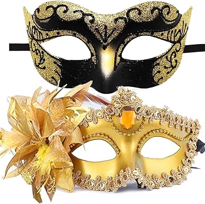 Ensemble de masques de mascarade castoyve, ensemble de masques de mascarade pour femmes