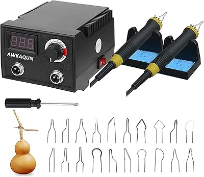 Machine de pyrogravure 100 w, ensemble de pistons de pyrogravure portables avec têtes