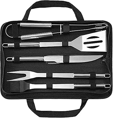 Ensemble d'outils de barbecue portables en acier inoxydable be-one bbq avec sac