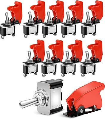 10pcs-12v 20a interrupteur à bascule robuste 20a 12v spst on/off 2 broches