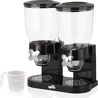Distributeur de céréales double avec tasse à mesurer bonbons hermétique distributeur comptoir