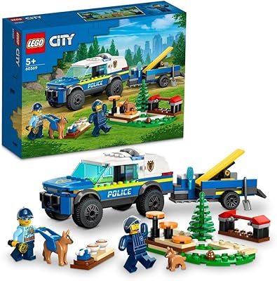 Lego city 60369 ensemble de dressage de chiens policiers mobiles (197 pièces)