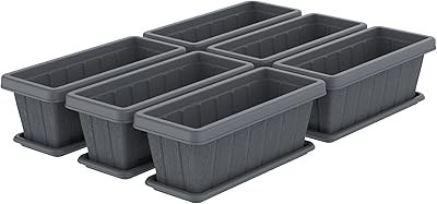 Ensemble de pots de fleurs rectangulaires en bois de cèdre cosmoplast de 36