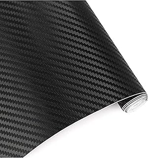 Viqilany design de voiture 152cm x 50cm noir 3d fibre de carbone vinyle