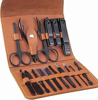 Kit de manucure leipple 16 pièces kit coupe-ongles professionnel kit de pédicure