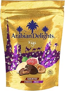 Figues au chocolat arabian delights - 250 g, pack varié, collations emballées