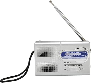 Radio am fm portable alimentée par 2 piles aa fm haut-parleurs