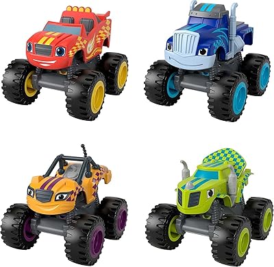 Fisher-price blaze et les monster machines ensemble de 4 voitures à pousser