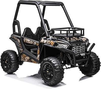 Chariot de plage aventureux, dirac bikes roule sur une voiturette de golf électrique