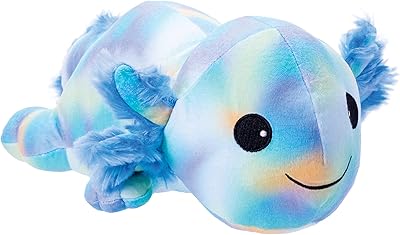 Jouet en peluche axolotl doux bleu gonflable de 12 pouces