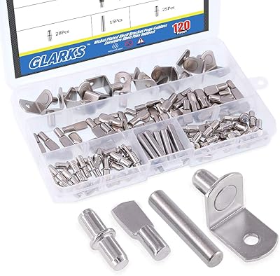 Glarex 120 pièces de 4 styles de supports d'étagères armoires meubles et étagères