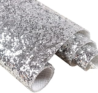 Papier peint auto-adhésif à grosses paillettes argentées deehouse, papier peint à paillettes à