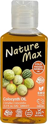Nature max handal huile d'agrumes biologique naturelle non diluée pure pour cheveux, soins de la peau et aliments pressés à froid, qualité supérieure (1 paquet = 3,38 oz / 100 ml) زيت الحنظل. Révolutionnez votre façon d'acheter avec Diaytar