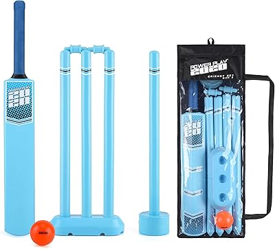 Ensemble de cricket en plastique powerplay avec batte de cricket balle kwik