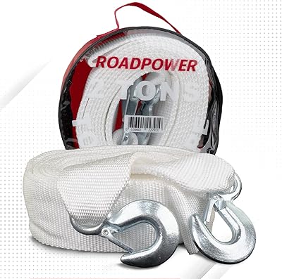 Sangle de remorquage pour treuil électrique routier avec crochets | corde de remorquage