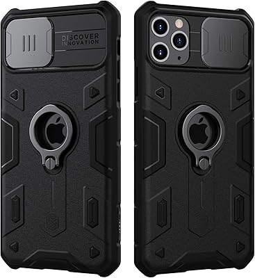 Coque de protection antichoc nillkin avec anneau de support pour appareil photo
