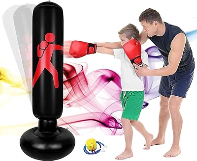Sac de boxe de karaté gonflable de 63 pouces pour enfants et adultes