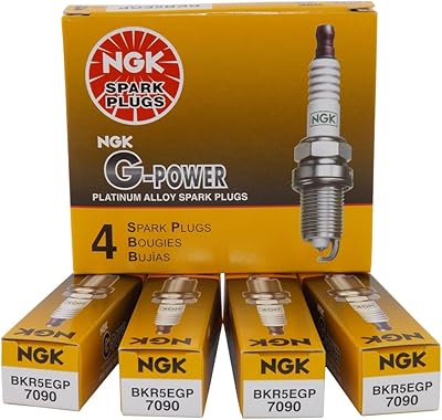 Bougie d'allumage ngk g-power 7090 bkr5egp, paquet de 4
