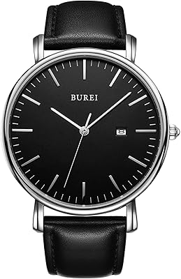 Montre burei classique pour hommes très petit cadran analogique avec date