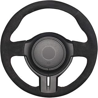 Couvre-volant de voiture noir cousu main pour toyota 86 2012 2015 subaru brz