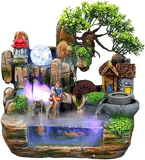 Fontaine de cascade de grande taille, décoration de cascade de bureau d'intérieur, artisanat