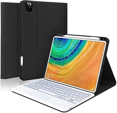Étui pour clavier pour huawei matepad 10.4, clavier sans fil détachable avec rétroéclairage