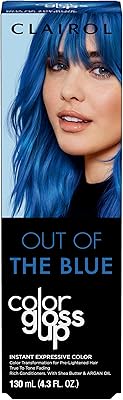 Teinture capillaire temporaire clairol color up, coloration bleue, paquet de 1