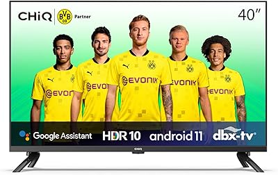 Chiq smart led tv l40g7p hd 40 pouces, android 11.0, hdr10, écran a+