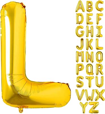 32" lettre dorée l grands ballons à l'hélium en aluminium mylar