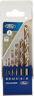 Jeu de forets à métaux ford tools hss-co, 2-8 mm - fpta-05-0090