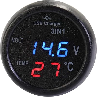 Testeur de température multifonction de tension numérique multifonction 3 en 1 pour voiture