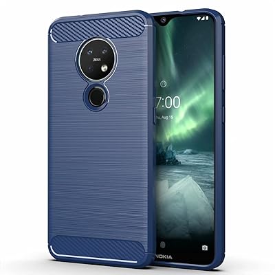 Coque pour nokia 7.2 en fibre de carbone brossée, motif à texture ultra