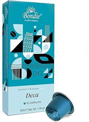 Capsules de café bondi espresso compatibles avec les machines nespresso, decca, italian blend