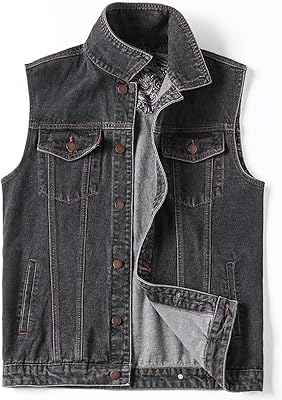 Gilet en jean décontracté sans manches pour hommes, grande taille, gilet de cowboy