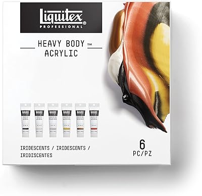 Peinture acrylique professionnelle liquitex heavy body, 6 x 59 ml (2 oz), collection