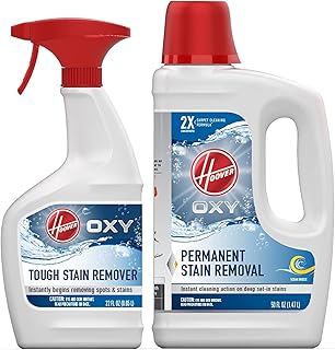 Pack de solutions hoover oxywhite, shampooing deep clean avec formule anti-taches, ah33007, nettoyant