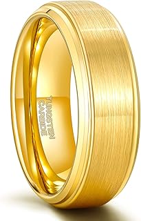 Shinyso 6mm 8mm bague en carbure de tungstène or bague de mariage polie