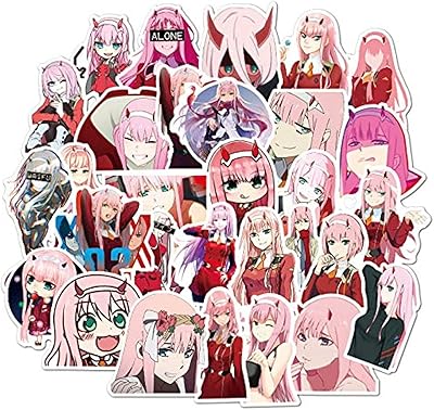 Darling in the franxx 02 autocollants pour ordinateur portable bouteilles d'eau téléphone portable