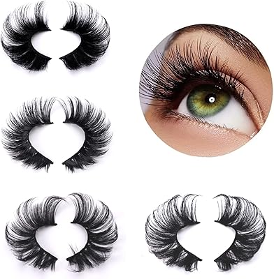 Extensions de faux cils 3d viitang 4 paires de bandes de cils longs