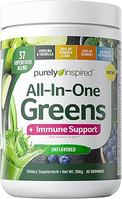 Poudre de superaliments verts purement inspirés + soutien immunitaire des aliments et dominants