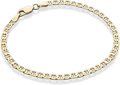 Bracelet de cheville miabella pour femme en argent sterling 18 carats 3 mm
