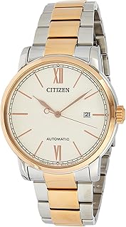 Montre mécanique citizen pour homme avec date - nj0136-81a, bicolore