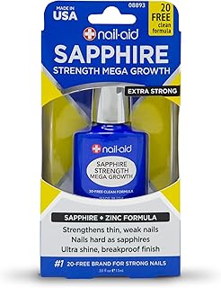 Nail aid sapphire tonic tonic et mega growth treatment, 15 ml, multicolore