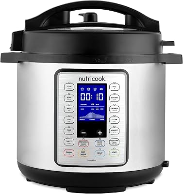 Nutricook deluxe smart pot 1200 watts 9 en 1 autocuiseur programmable