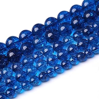 45 pièces de pierres de quartz en cristal bleu naturel de 8 mm