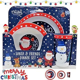 Ensemble de dîner de noël 3 pièces pour tout-petits assiette bol et tasse