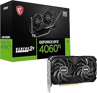 Carte graphique msi geforce rtx 4060 ti ventus 2x noire 8g oc