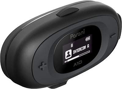 Casque d'interphone bluetooth sena pour motos par barani a10-p03, noir
