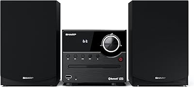 Système audio hi-fi stéréo sharp xl-b512d(bk) avec radio fm, bluetooth, cd mp3, lecture